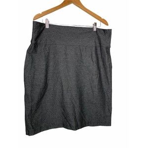 Eileen Fisher Woman's Skirt Pencil Pull Up Black  Knit Sz Large Comfort Relaxed